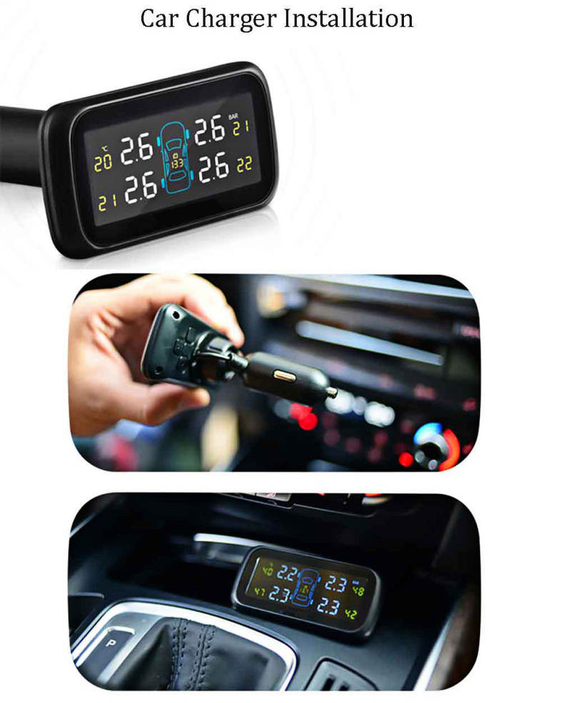 Pershn U903 TPMS Tire Pressure Monitoring System with 4 External Sensors 