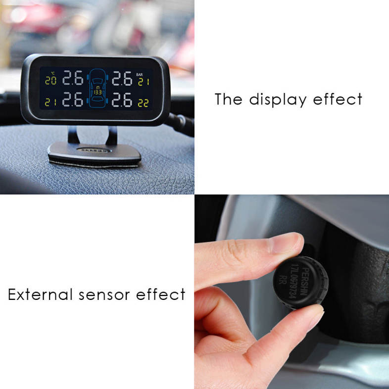 Pershn U903 TPMS Tire Pressure Monitoring System with 4 External Sensors 