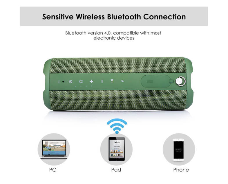 BOLGE HS880 Portable Waterproof Outdoor Mountain Bicycle Subwoofer Bluetooth Speaker