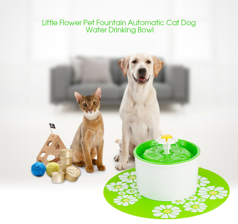 Little Pet Fountain Automatic Cat Dog Kitten Water Drinking Bowl Drink Dish Filter