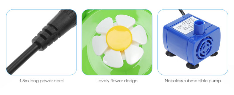 Little Pet Fountain Automatic Cat Dog Kitten Water Drinking Bowl Drink Dish Filter