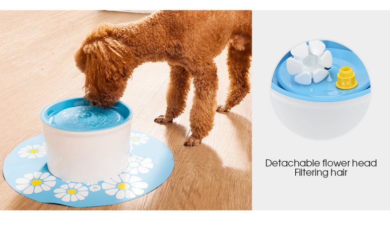 Little Pet Fountain Automatic Cat Dog Kitten Water Drinking Bowl Drink Dish Filter