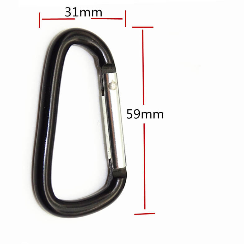 Outdoors Aluminium Alloy Multi-function Type D Buckle 2pcs