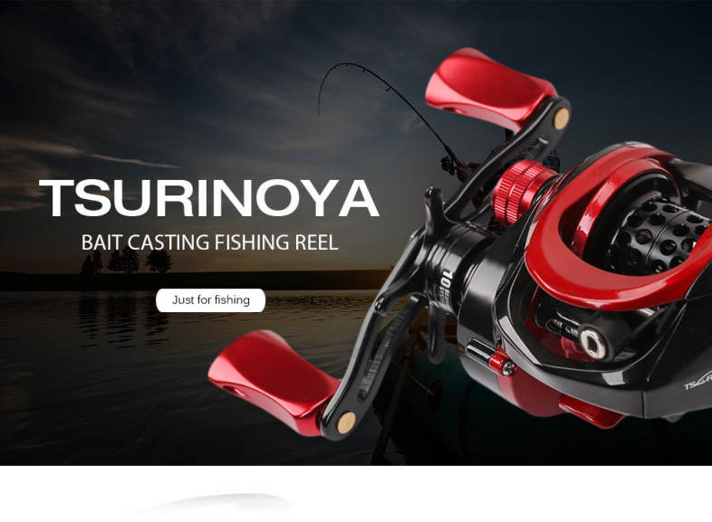 Tsurinoya XF - 50 6.6:1 Two Model Left / Right Hand Metal Deep Spool Optional 9   1BB Water Drop Wheel Bait Casting Fishing Reel