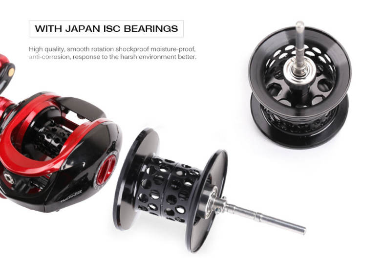 Tsurinoya XF - 50 6.6:1 Two Model Left / Right Hand Metal Deep Spool Optional 9   1BB Water Drop Wheel Bait Casting Fishing Reel