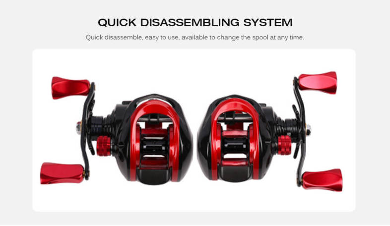 Tsurinoya XF - 50 6.6:1 Two Model Left / Right Hand Metal Deep Spool Optional 9   1BB Water Drop Wheel Bait Casting Fishing Reel