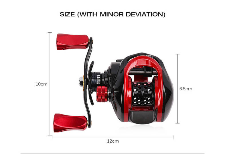 Tsurinoya XF - 50 6.6:1 Two Model Left / Right Hand Metal Deep Spool Optional 9   1BB Water Drop Wheel Bait Casting Fishing Reel