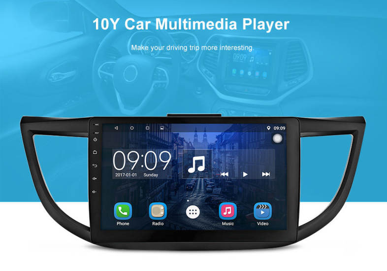 1001 10Y 10-inch Touch Screen Car Multimedia Player for 12 - 16 Honda CR - V 