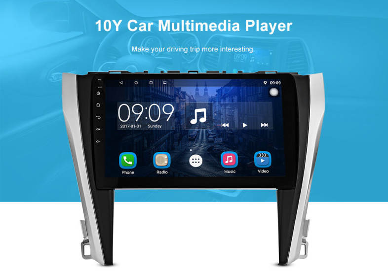 1001 10Y 10-inch Touch Screen Car Multimedia Player for 12 - 15 Camry 
