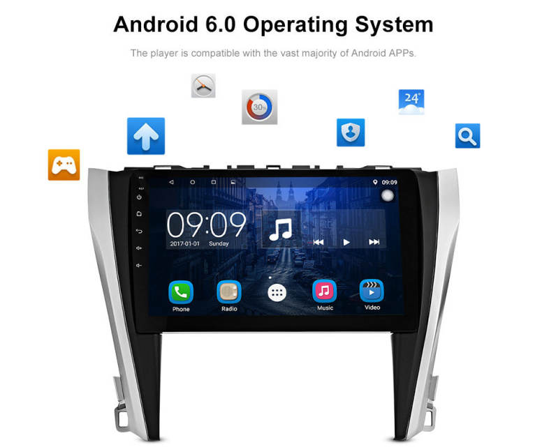 1001 10Y 10-inch Touch Screen Car Multimedia Player for 12 - 15 Camry 