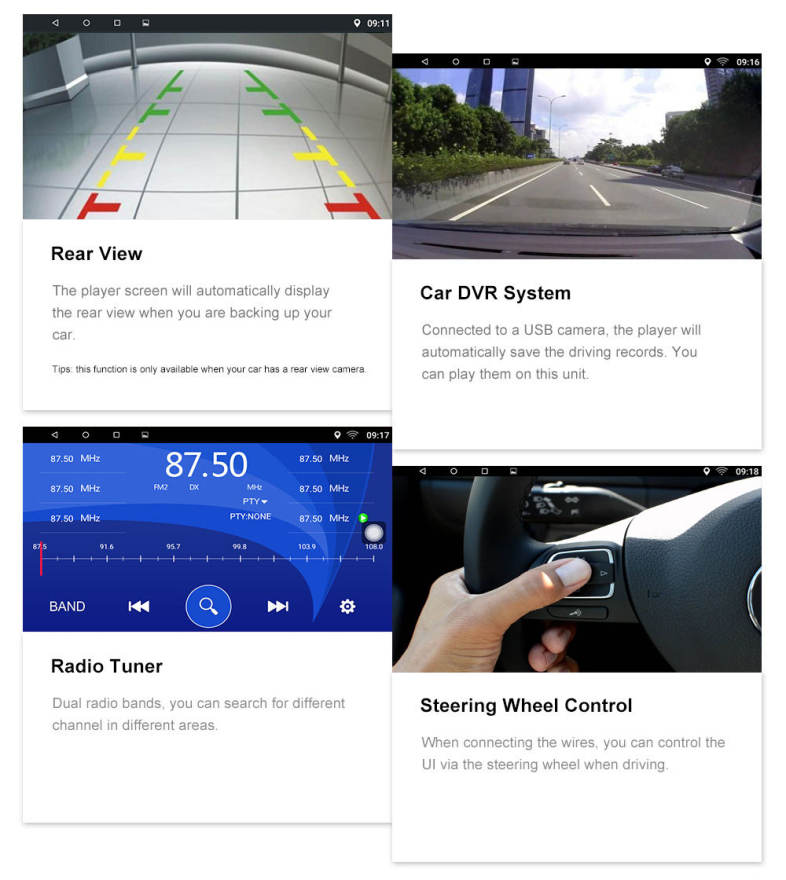 1001 10Y 10-inch Touch Screen Car Multimedia Player for 12 - 15 Camry 