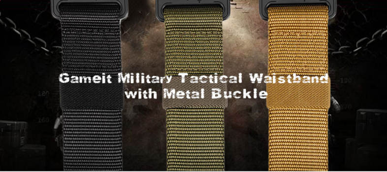 Gameit Tactical Belt Military Webbing Rigger Web Strap with Quick Release Buckle