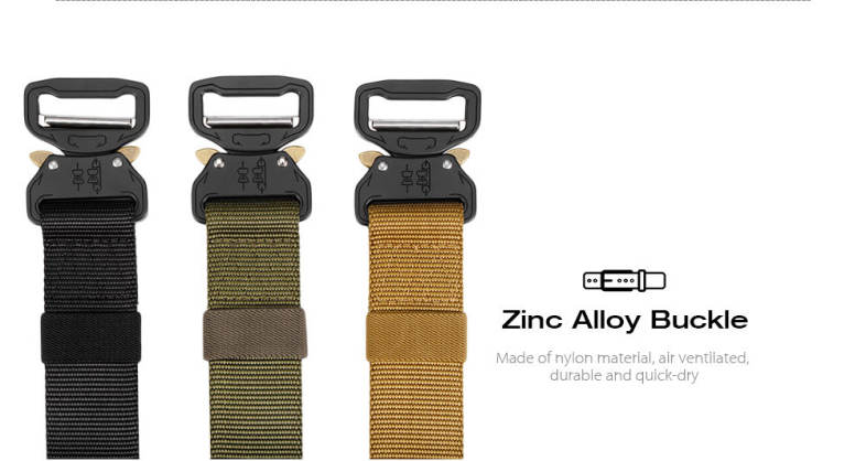 Gameit Tactical Belt Military Webbing Rigger Web Strap with Quick Release Buckle