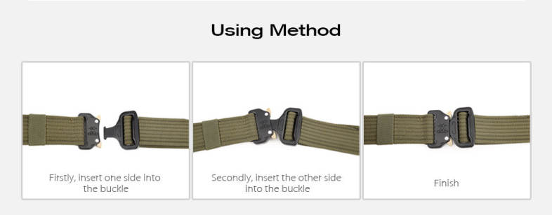 Gameit Tactical Belt Military Webbing Rigger Web Strap with Quick Release Buckle