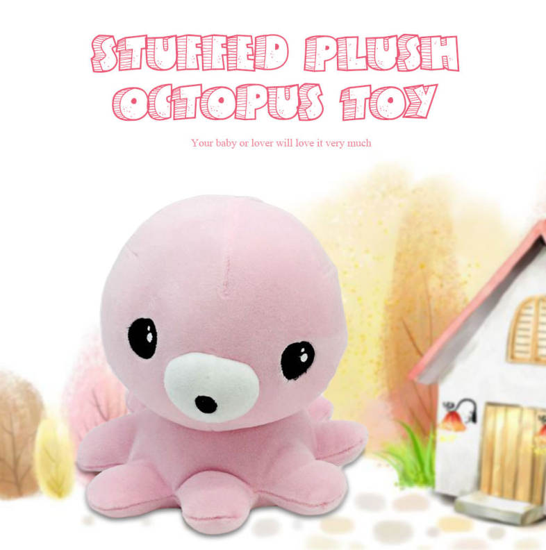 Stuffed Animal Soft Toy Plush Octopus Baby Kids Plaything