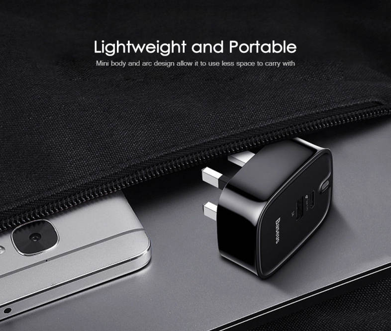 Baseus Funzi Type-C PD 3.0   USB Fast Charger Portable Indicator Light PC ABS 5V / 1A 30W