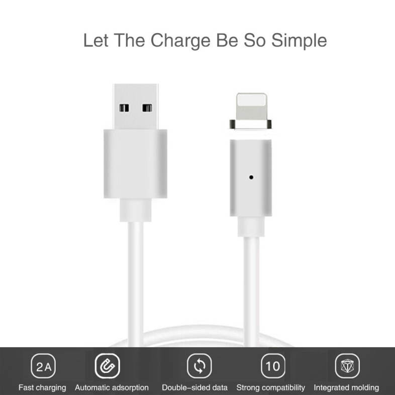 B5I iPhone Mobile Lightning Phone Magnetically Charged Data Cable Dual Data 2.1A TPE Material