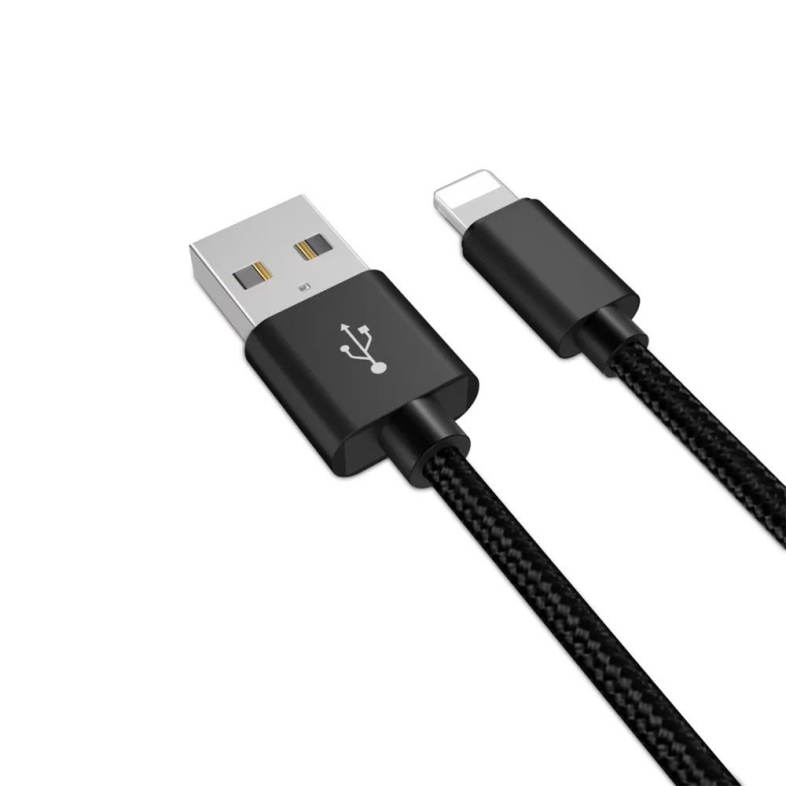 20cm Data Sync Fast Charging Cable for iPhone Braided Pattern