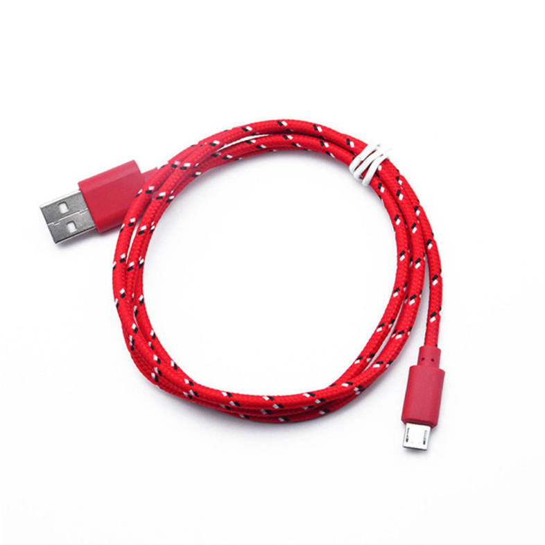 3M Braided Nylon Micro USB Charger Sync Data Charging Cable Cord for Android