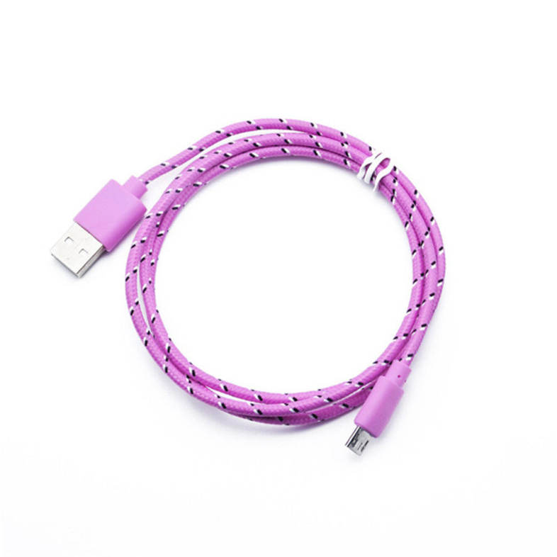 3M Braided Nylon Micro USB Charger Sync Data Charging Cable Cord for Android
