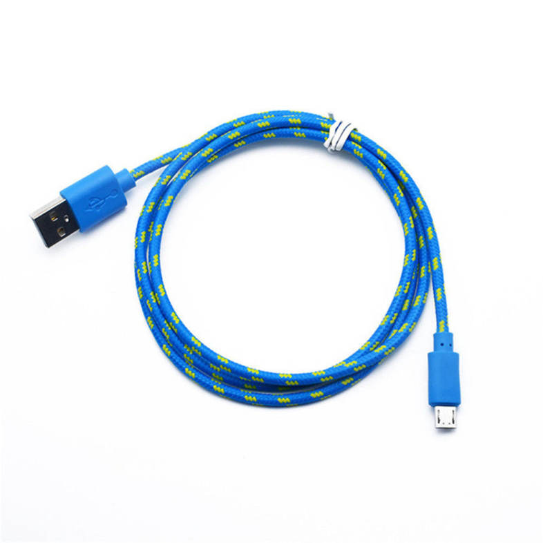 3M Braided Nylon Micro USB Charger Sync Data Charging Cable Cord for Android