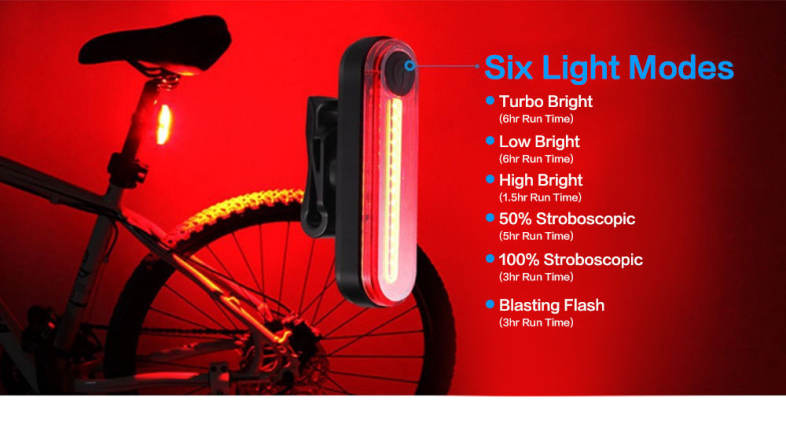  USB Rechargeable Headlight with 140dB Horn Solar Energy Bicycle Front Light Tail Lamp