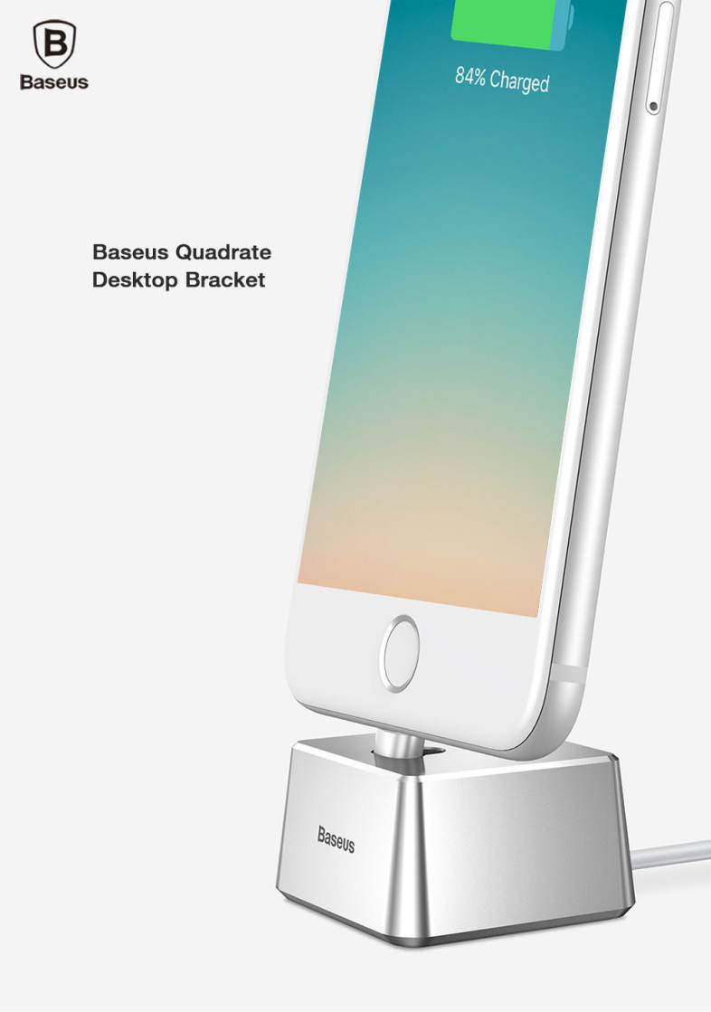 Baseus Quadrate Desktop Bracket 5V / 2A Aluminum Alloy Oxidation for iPhone