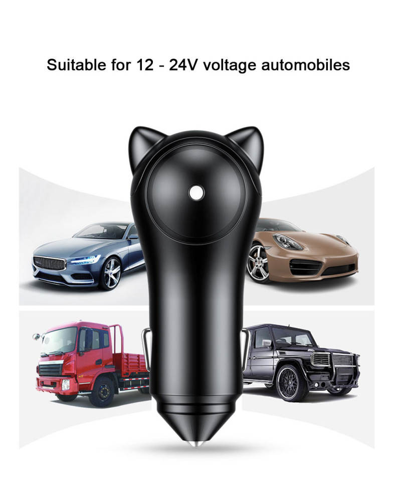 Baseus BSQC - 01 Adorkable Fast Car Charger Double USB Output 5V / 3A Fireproof ABS 