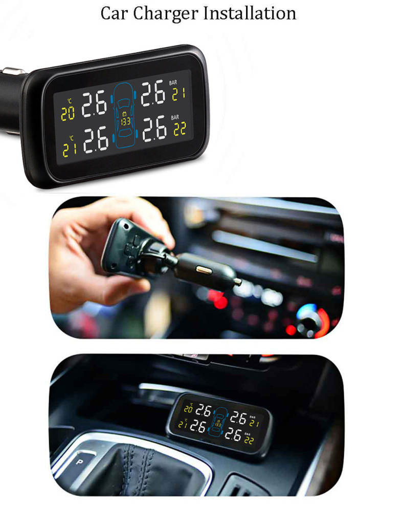 Pershn U903 TPMS Tire Pressure Monitoring System with Four External Sensors 