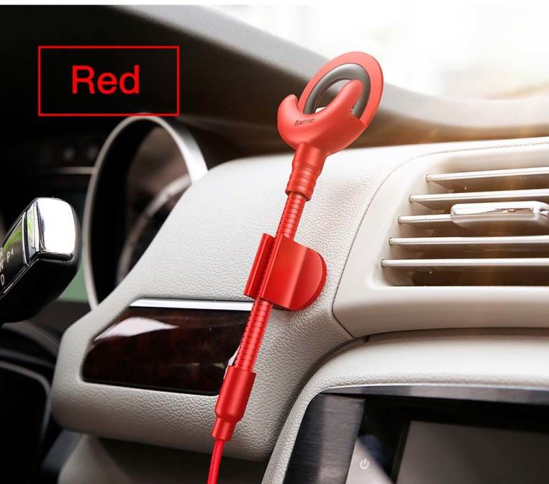 Baseus O-type Car Mount Cable 2.1A 0.8M ABS PC for iPhone