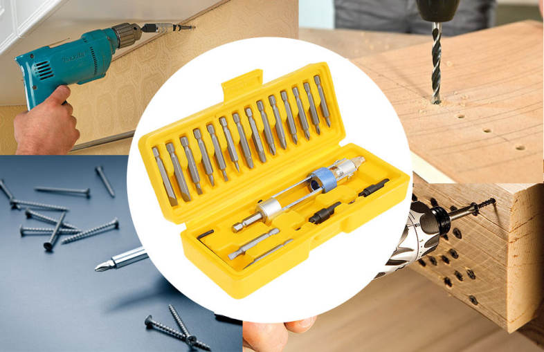 Half Time Drill Driver Steel Bit Double Use Screwdriver Head Universal Joint Kit
