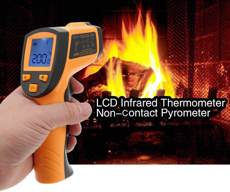 WH550 LCD Infrared Thermometer Non-contact Pyrometer 