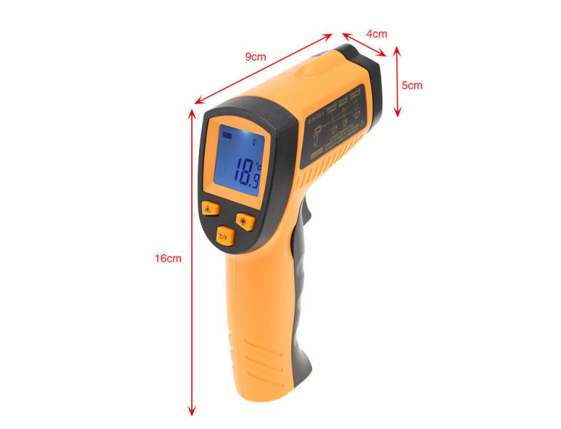 WH550 LCD Infrared Thermometer Non-contact Pyrometer 