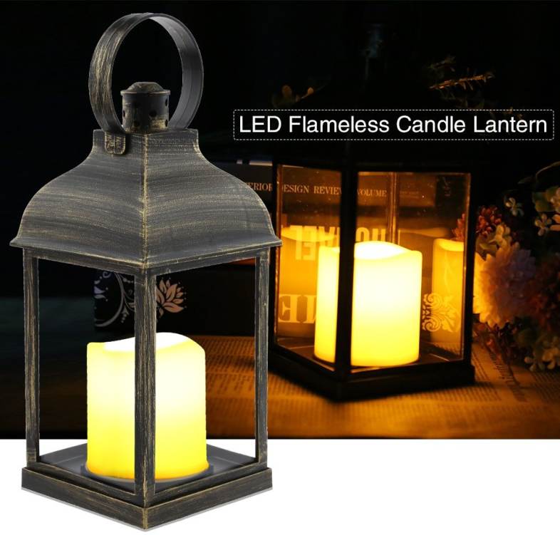 LED Flameless Candle Lantern Night Light Bar Cafe Home Decoration