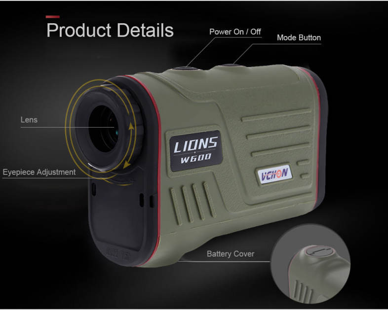 Multifunction 6X Laser Range Finder Golf Hunting Rangefinder