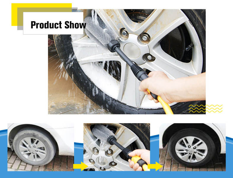 Car Auto Motorcycle Wash Tire Wheel Brush Dust Cleaner Cleaning Tool 
