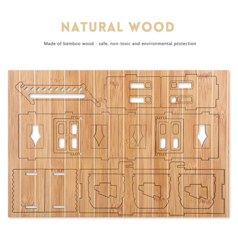 Educational Toys Woodcraft Assembly Kit 3D Jigsaw Puzzle - European-style Villas