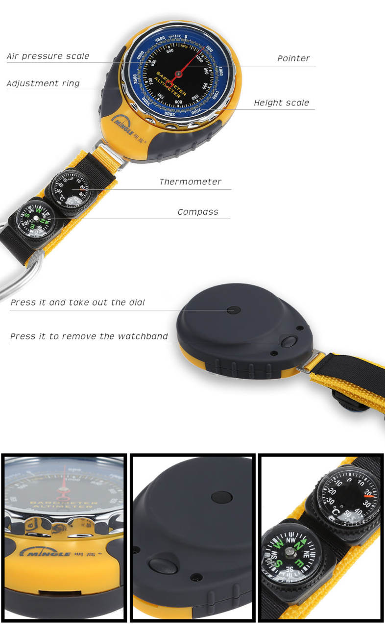 Multi-function Portable Altimeter Barometer for Outdoor Sports