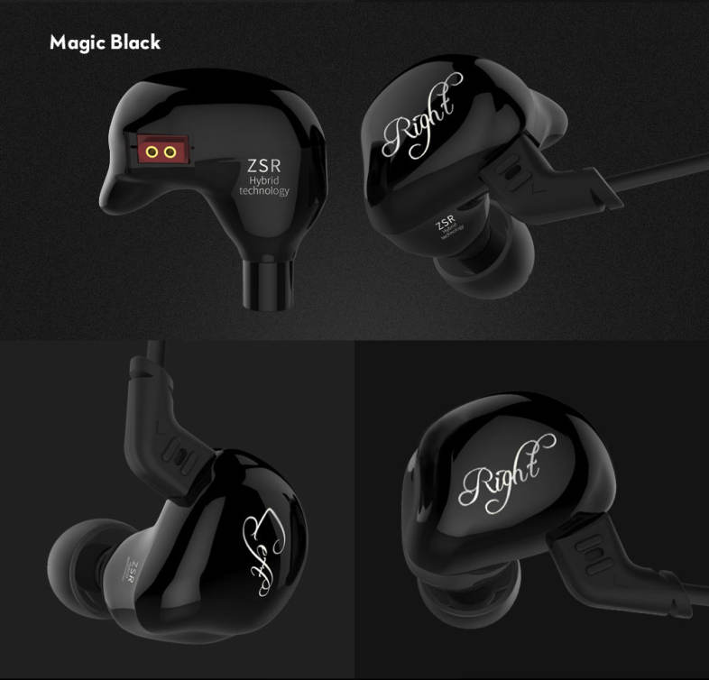 KZ ZSR Hybrid Earphones Balanced Armature with Dynamic In-ear Earbuds