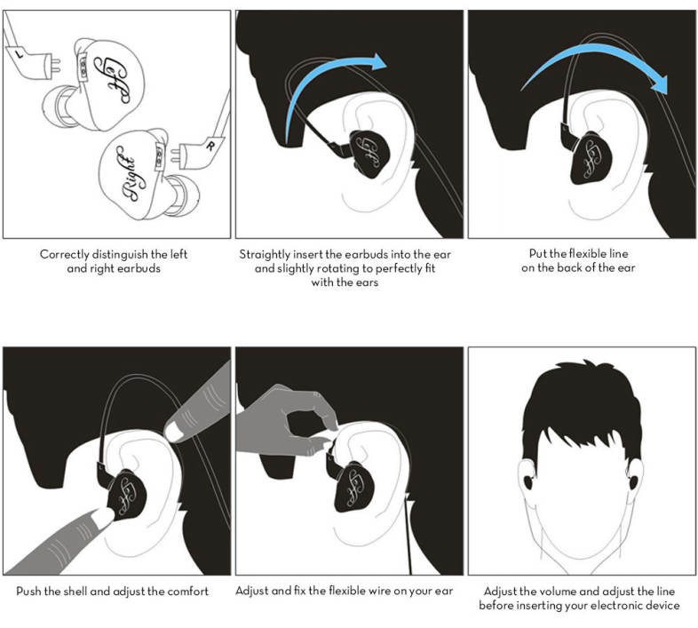 KZ ZSR Hybrid Earphones Balanced Armature with Dynamic In-ear Earbuds