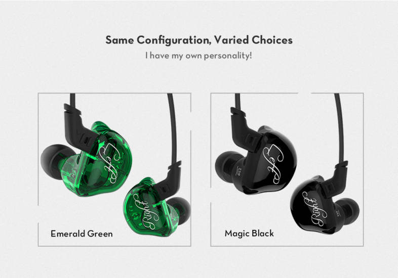 KZ ZSR Hybrid Earphones Balanced Armature with Dynamic In-ear Earbuds