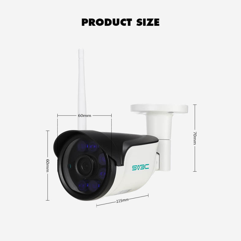 SV3C SV - B01W - 1080P 1080P 2.0MP WiFi Camera Wireless Outdoor Security Surveillance CCTV Night Vision / P2P / Motion Detection 
