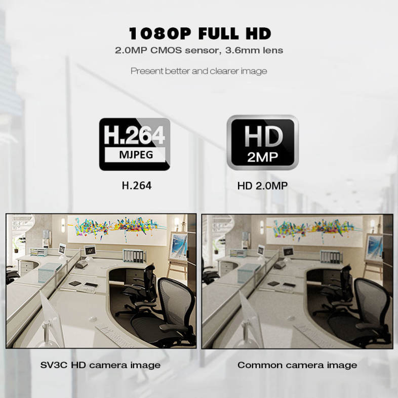 SV3C SV - B01W - 1080P 1080P 2.0MP WiFi Camera Wireless Outdoor Security Surveillance CCTV Night Vision / P2P / Motion Detection 