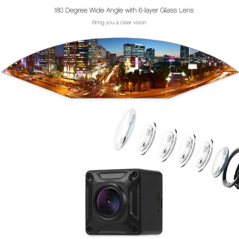 YINGCUN X2 Mini Portable 180 Degree Panoramic Camera