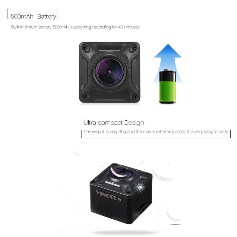 YINGCUN X2 Mini Portable 180 Degree Panoramic Camera
