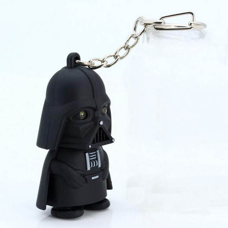 Star Wars Keyring Light Black Darth Vader Pendant LED KeyChain For Man Gift