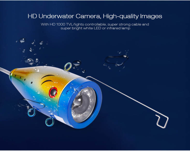 Outlife F007M - 15M - IR Underwater Fishing Detector Fish Finder with Professional Video Camera Infrared Lamp