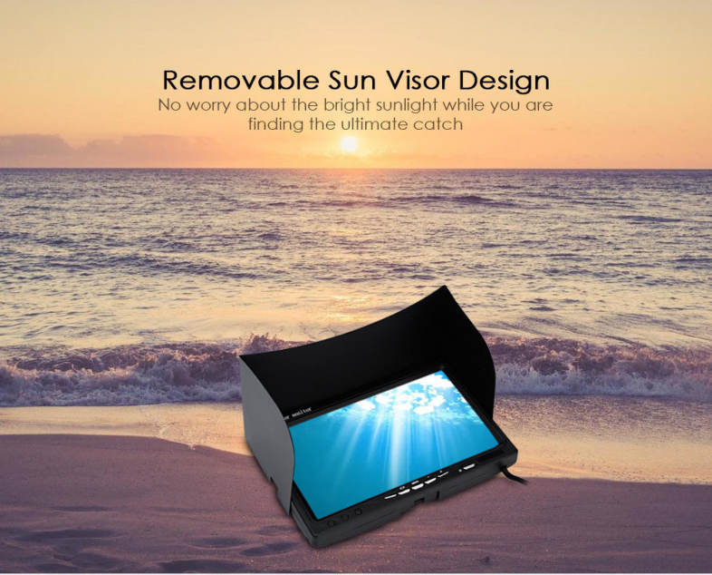 Outlife F005ME - 20M 21M 1000TVL Underwater LED Fish Finder Video Fishing Camera with Sun Visor