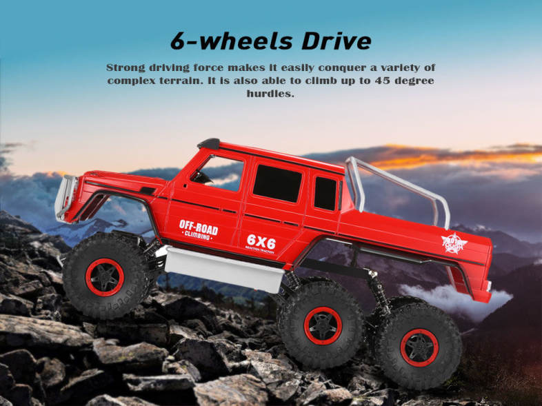 Flytec 699 - 119 1 / 10 Full Function Simulation 6-wheel Off-road Climber RC Car