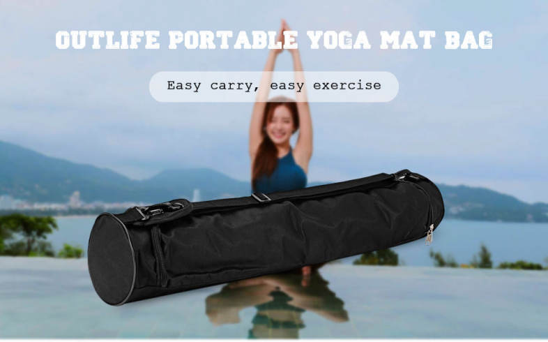 Outlife 73 x 13cm Oxford Cloth Strap Exercise Gym Fitness Pilates Yoga Mat Bag Carrier Backpack 